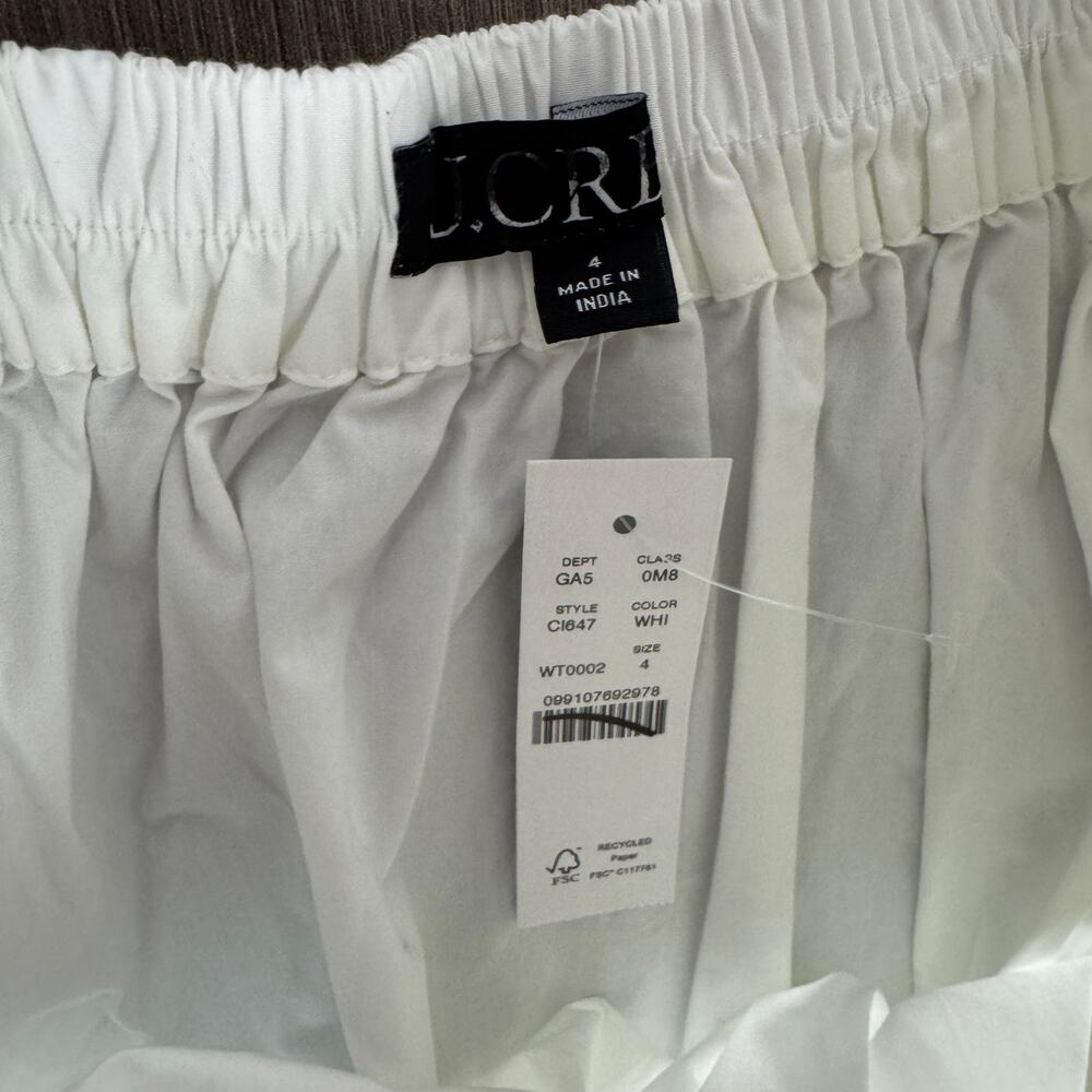 J. CREW contrast stitch midi skirt cotton poplin - size 4 - Picture 5 of 8